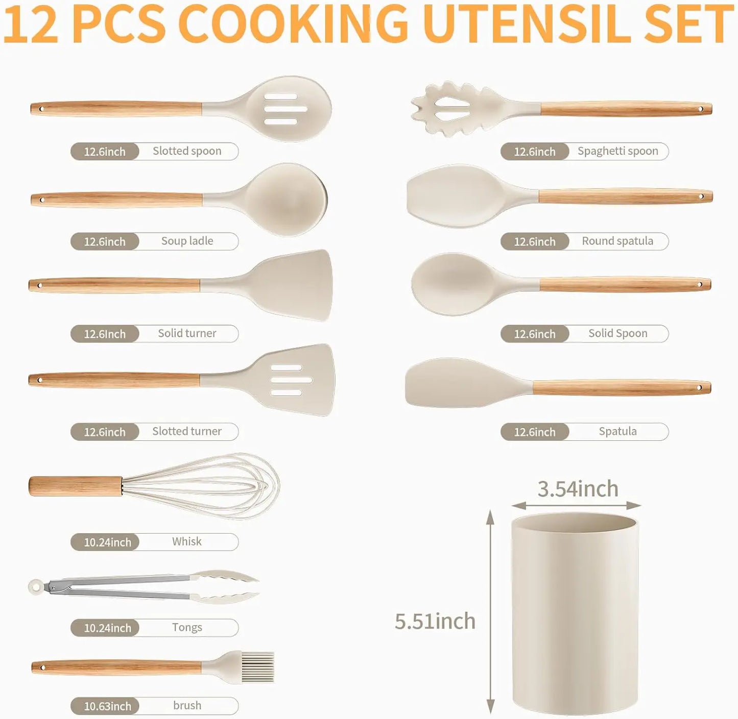 Norvio | NordicKitchen™ – Stilrent Silikonset för Matlagning (12 delar)