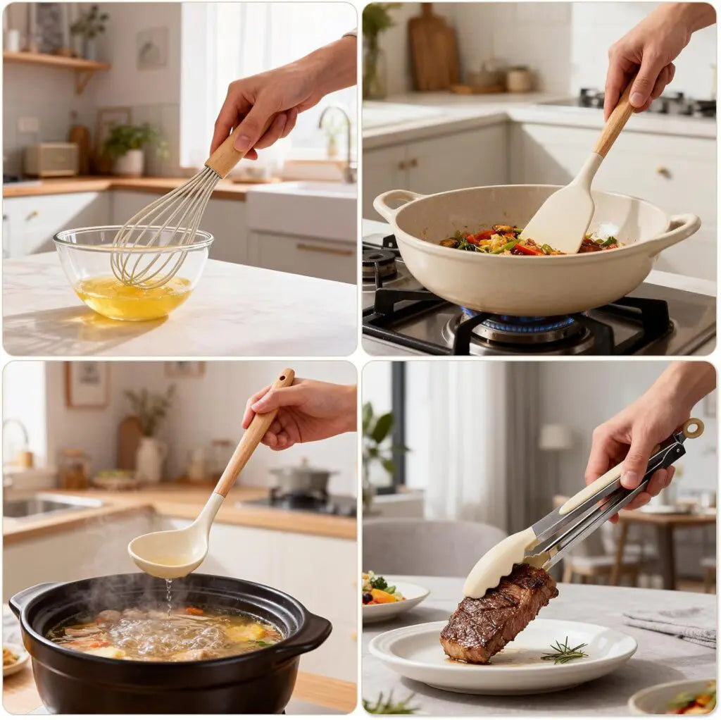 Norvio | NordicKitchen™ – Stilrent Silikonset för Matlagning (12 delar)