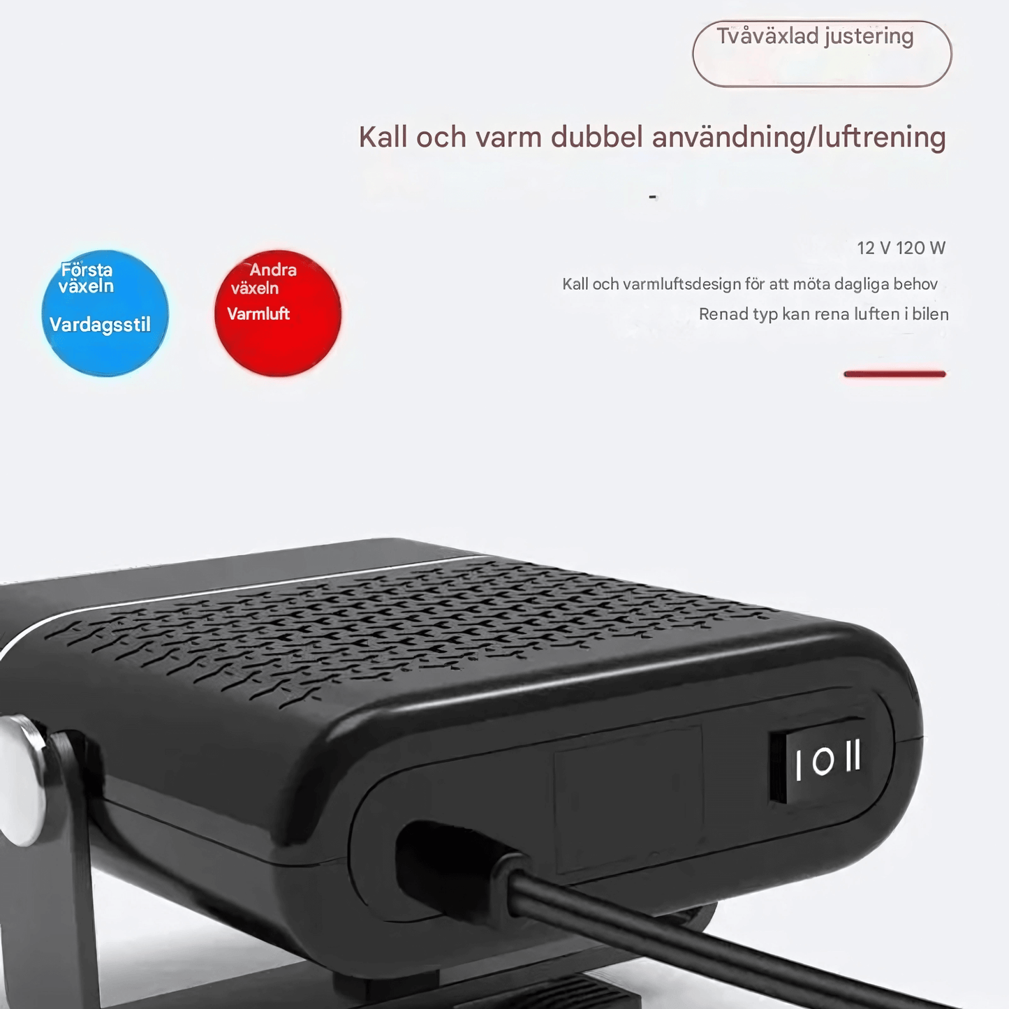 Bil HeatMate – Bärbar bilvärmare med avfrostning och dimmaavlägsnande för 12 V/24 V