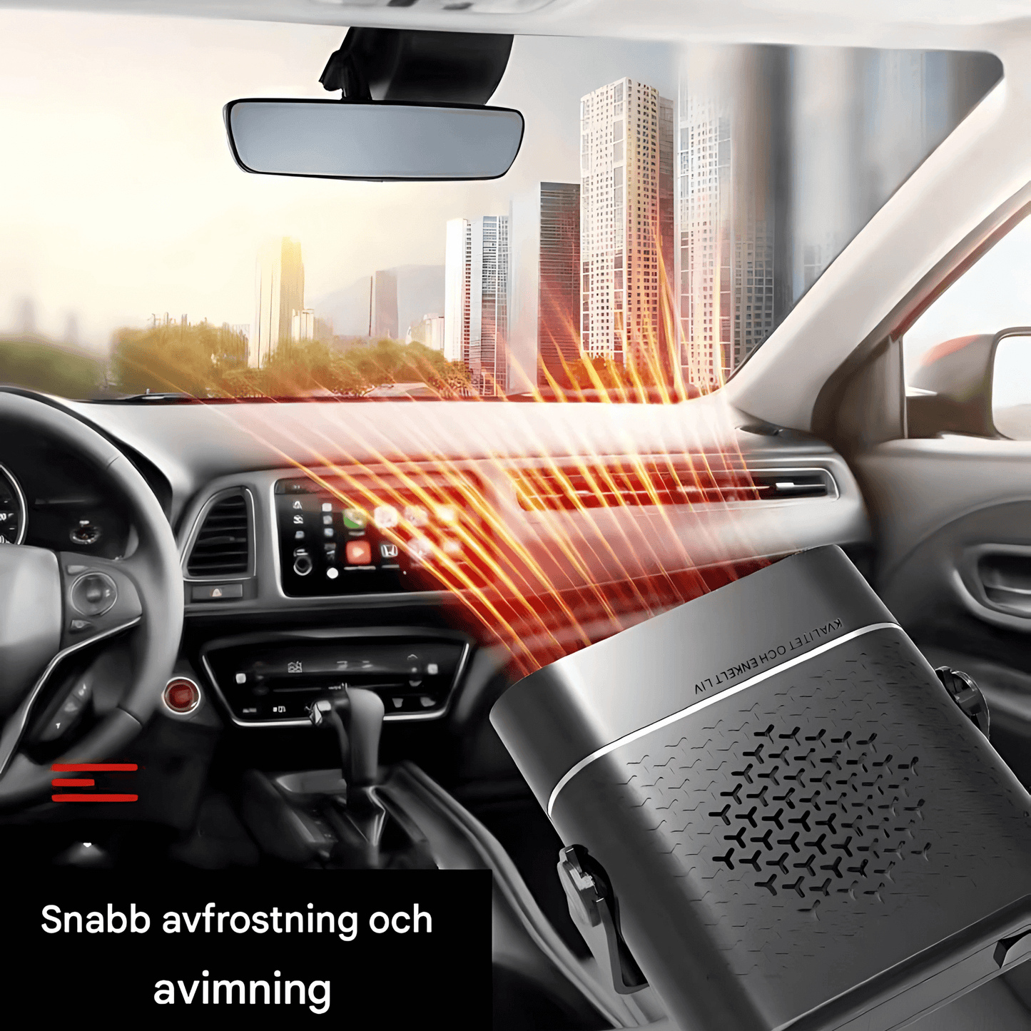Bil HeatMate – Bärbar bilvärmare med avfrostning och dimmaavlägsnande för 12 V/24 V