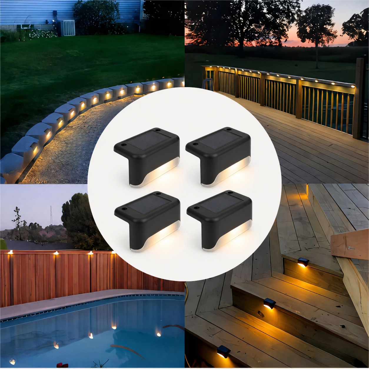 Norvio | LumiStep™ – Automatisk Belysning för Trappa & Uteplats - 4-pack