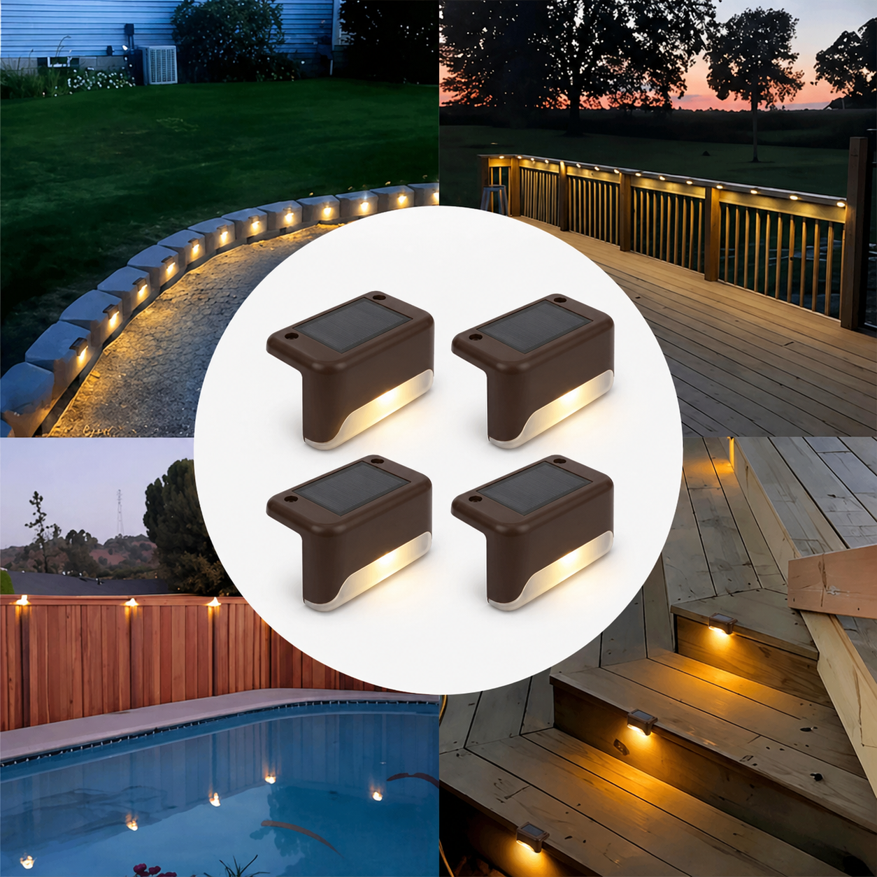 Norvio | LumiStep™ – Automatisk Belysning för Trappa & Uteplats - 4-pack