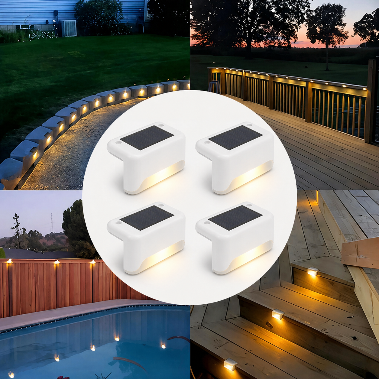 Norvio | LumiStep™ – Automatisk Belysning för Trappa & Uteplats - 4-pack
