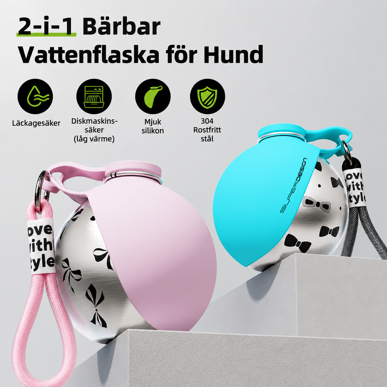 PawDrop Pro | Den smarta vattenflaskan som alltid är redo — precis som din hund.