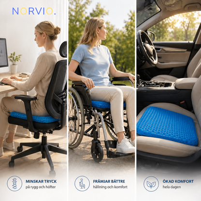 Norvio | SittSmart™ Komfortkudde – Sitt bekvämt i timmar utan smärta