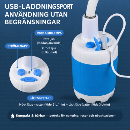 Norvio | Bärbar Vattendusch: Komplett Kit med Slang & Munstycken