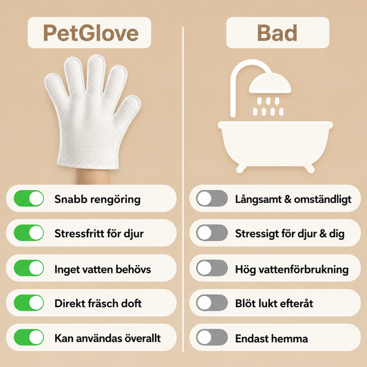 PetGlove – Rengörande Handskdukar med Kokosolja