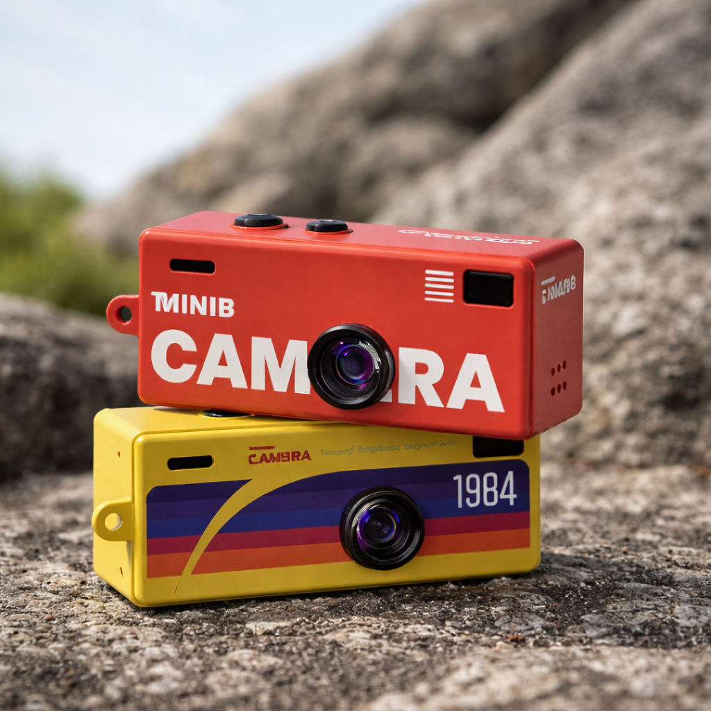Norvio TumKamera™ | Retro minidigitalkamera | Vintage fickkamera med nyckelring
