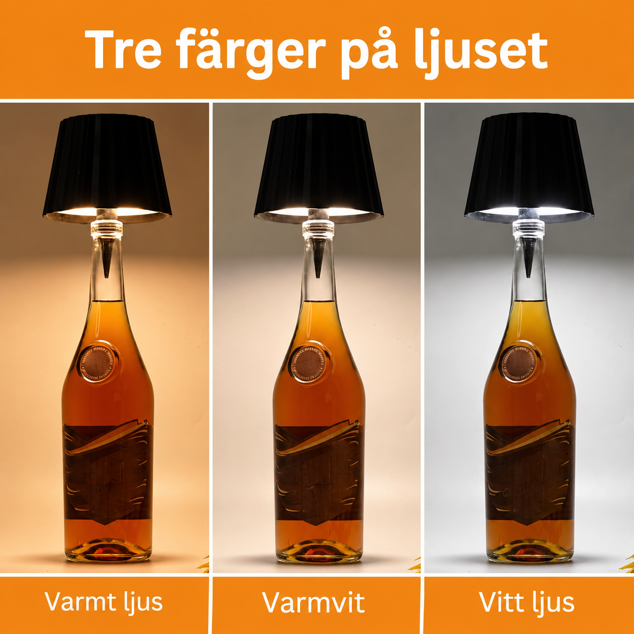 Norvio | FlaskGlow™ – Trådlös Flasklykta