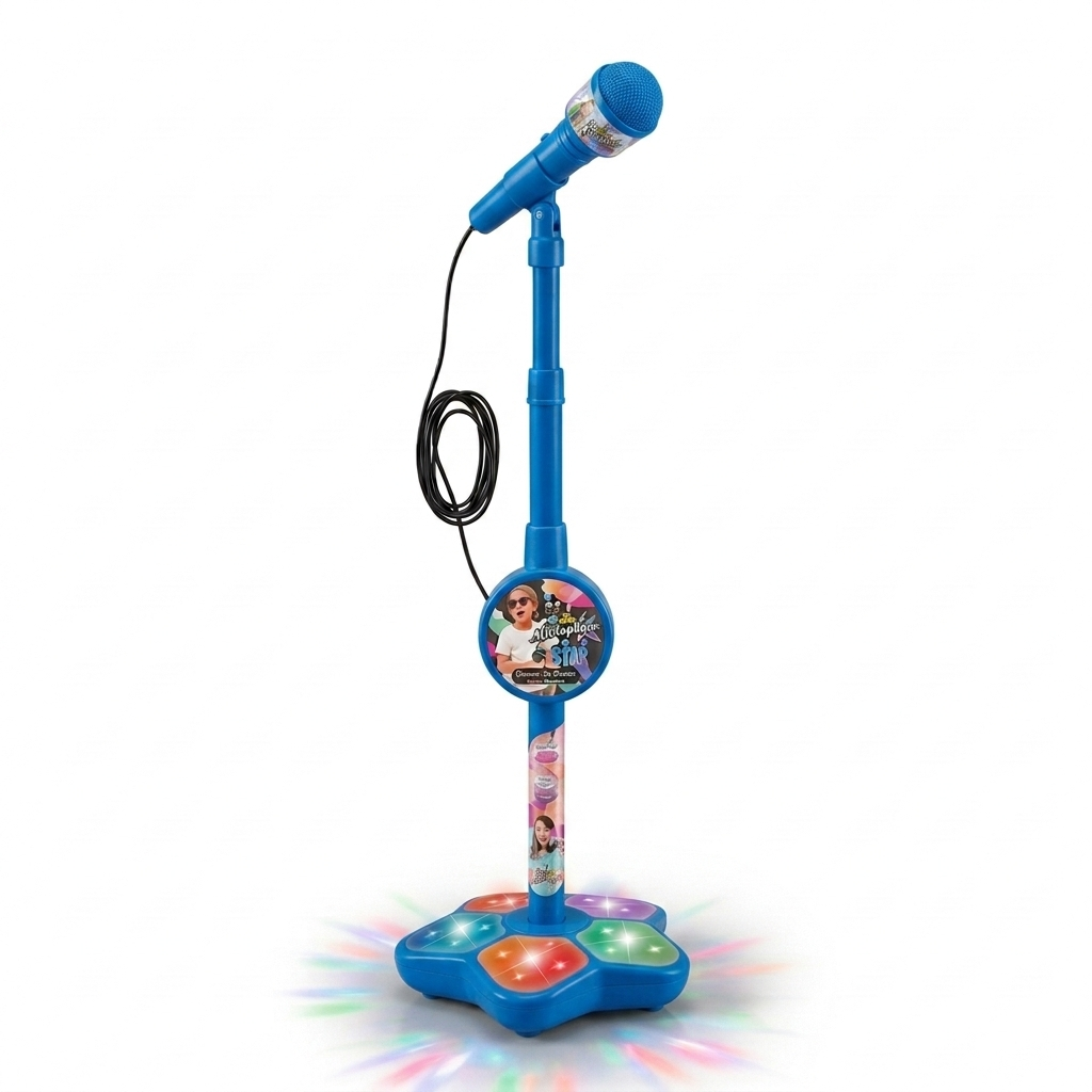 Norvio | Superstar Karaoke-set för Barn med Mikrofon & Stativ – Musikaliskt Lärspel