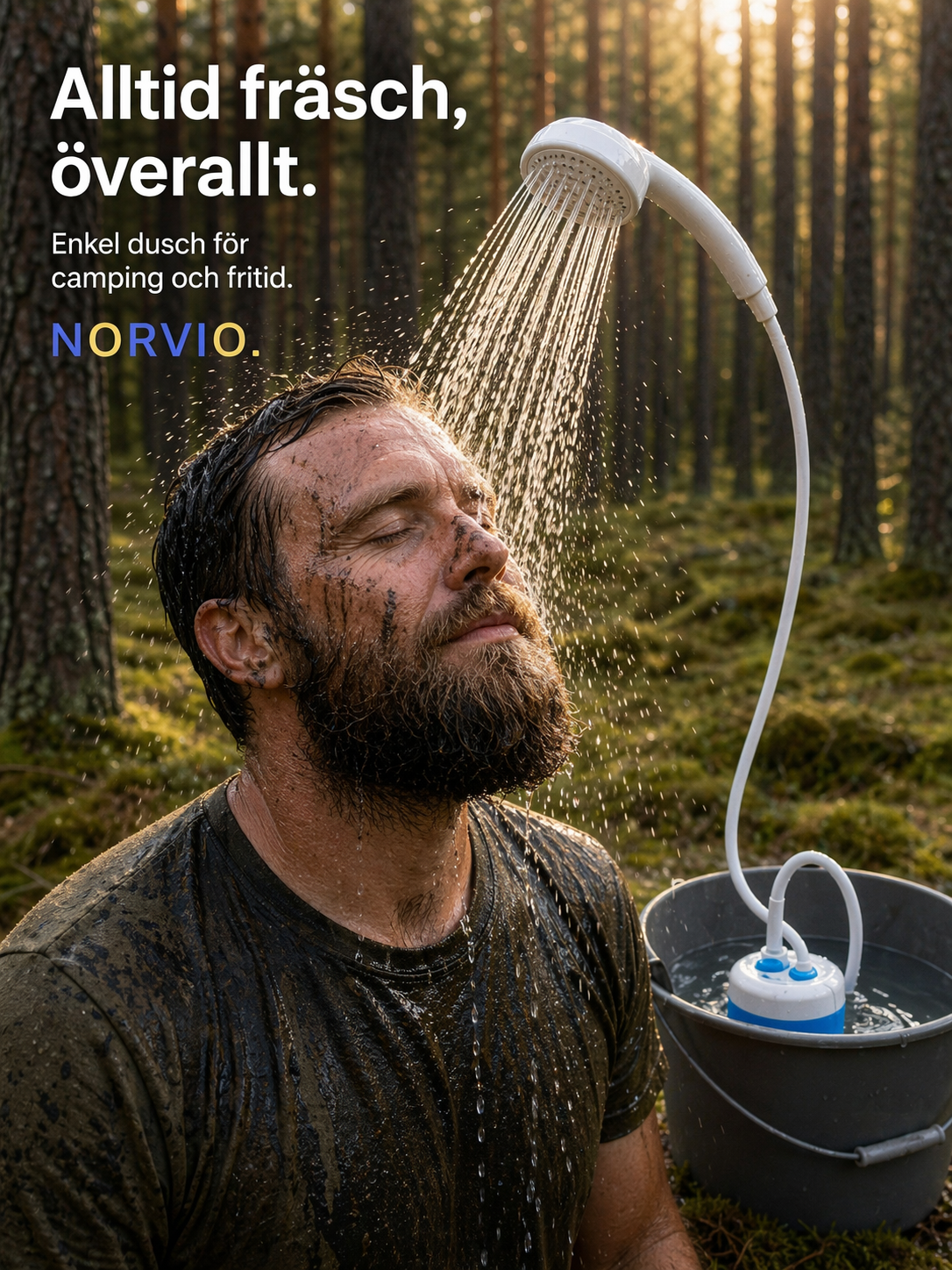 Norvio | Bärbar Vattendusch: Komplett Kit med Slang & Munstycken