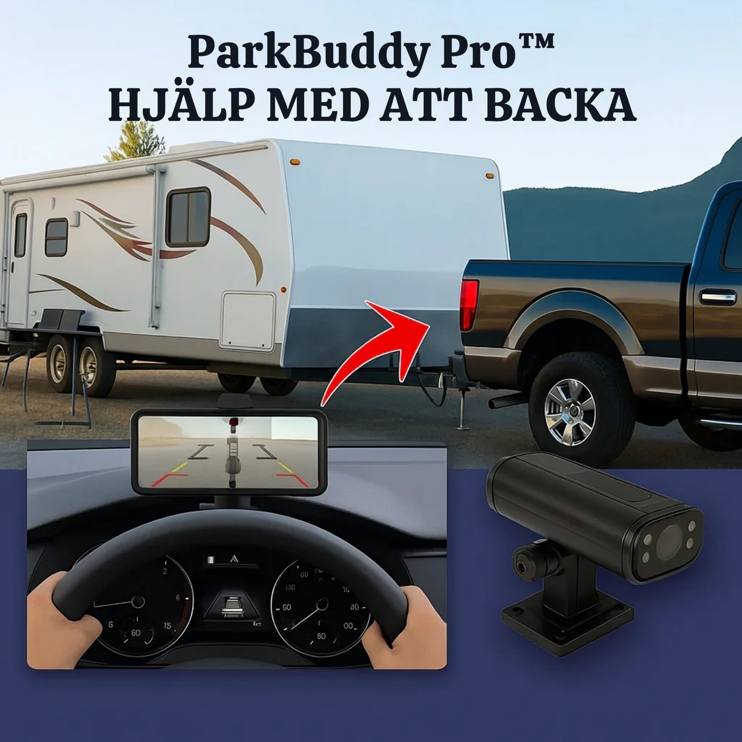 Norvio | ParkBuddy Pro™ Backkamera – Tryggare parkering utan stress och gissningar