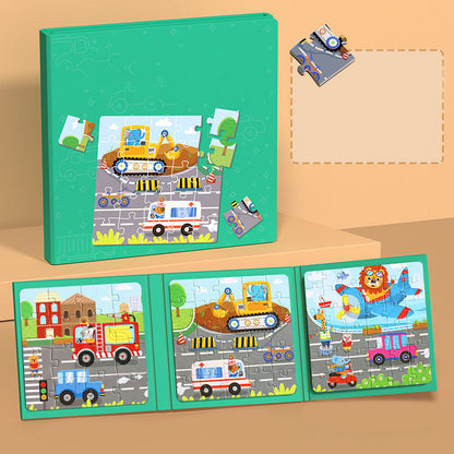 Magnetisk pusselbyggbok för barn